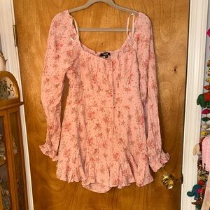 Pink Floral Long Sleeve romper